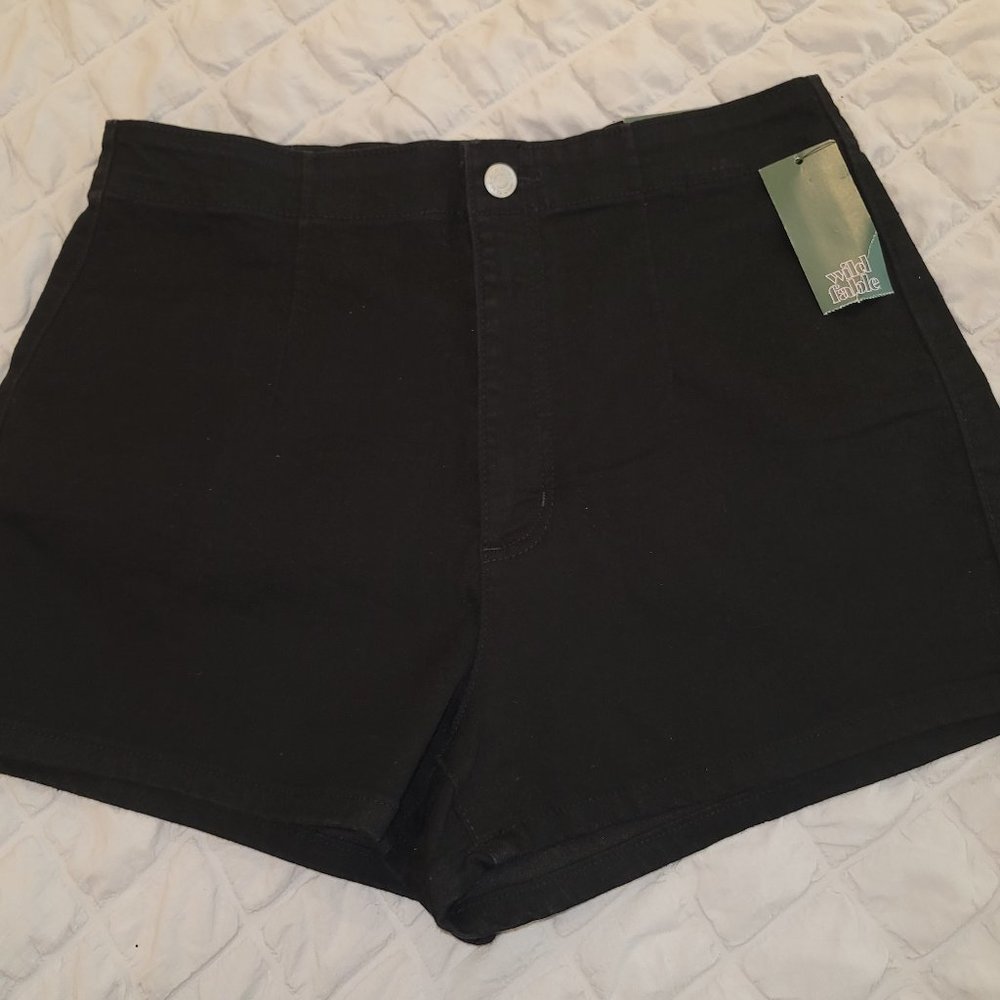 Black Jean Shorts
